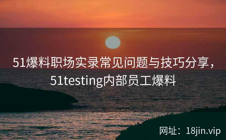 51爆料职场实录常见问题与技巧分享，51testing内部员工爆料